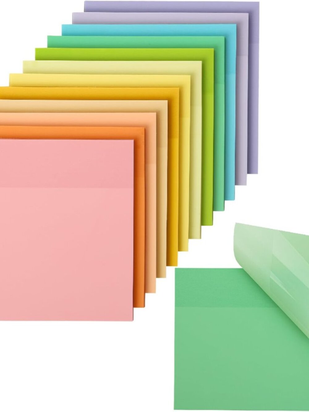 Transparent Sticky Notes, 3" x 3", 12 Pads, 600 Sheets
